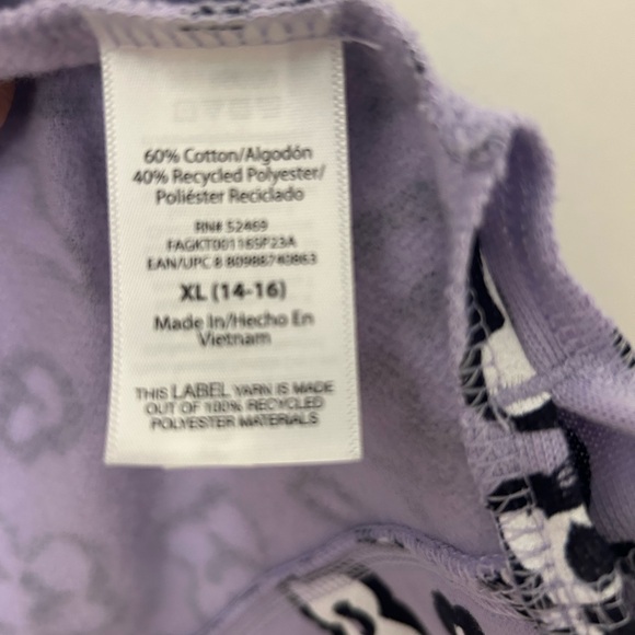 Free Assembly Girls Hooded Sweatshirt Zip-Up Jacket Purple Flowers XL‎ NWT - Picture 9 of 10